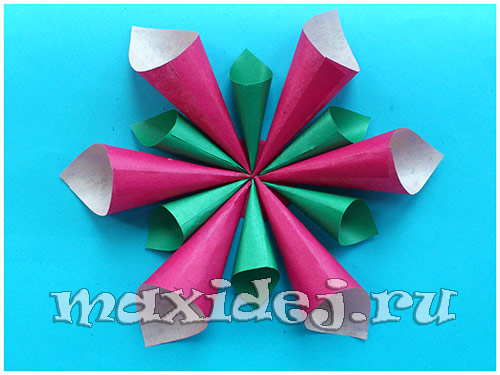 снежинка оригами схема